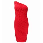 Red Figure Hugging Diamante Dress