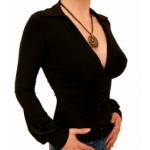 Black Corset Style Stretchy Top