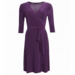 Purple Elegant Wrap Dress