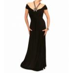 Black Halter Chain Evening Dress