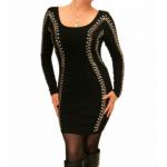 Black Silver Beaded Mini Dress/Top