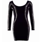 Black Silver Beaded Mini Dress/Top