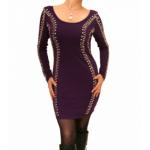 Purple Silver Beaded Mini Dress/Top