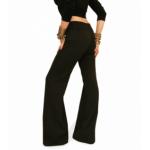 Black Smart Flared Trousers