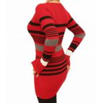 Red Striped Scoop Neck Jumper