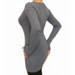 Grey Scoop Neck Jumper