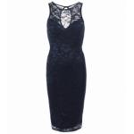 Navy Blue Lace Sleeveless Dress