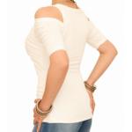 Ivory Cold Shoulder Long Top