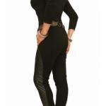 Black Biker Style Skinny Jeggings