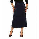 Navy Blue Ponte A Line Skirt