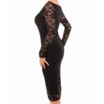 Black Lace Keyhole Dress