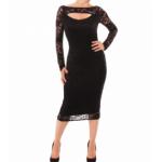 Black Lace Keyhole Dress