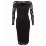 Black Lace Keyhole Dress