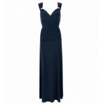 Navy Blue Crystal Diamante Maxi Dress