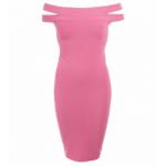 Pink Cut Out Bardot Dress