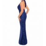 Royal Blue Lace Choker Maxi Dress - Tall