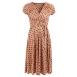 Mocha Polka Dot Fit & Flare Dress