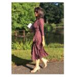 Brown and Ivory Spot Fit & Flare Dress