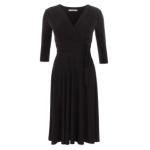 Black Fit & Flare Tie Detail Dress