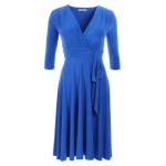 Royal Blue Fit & Flare Tie Detail Dress